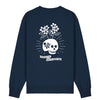 Dunkelblaues Sweatshirt “An Äppler a day keeps the Reaper away”